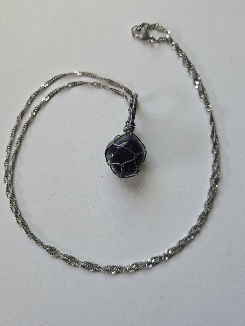 Black Sandstone Wrapped Necklace